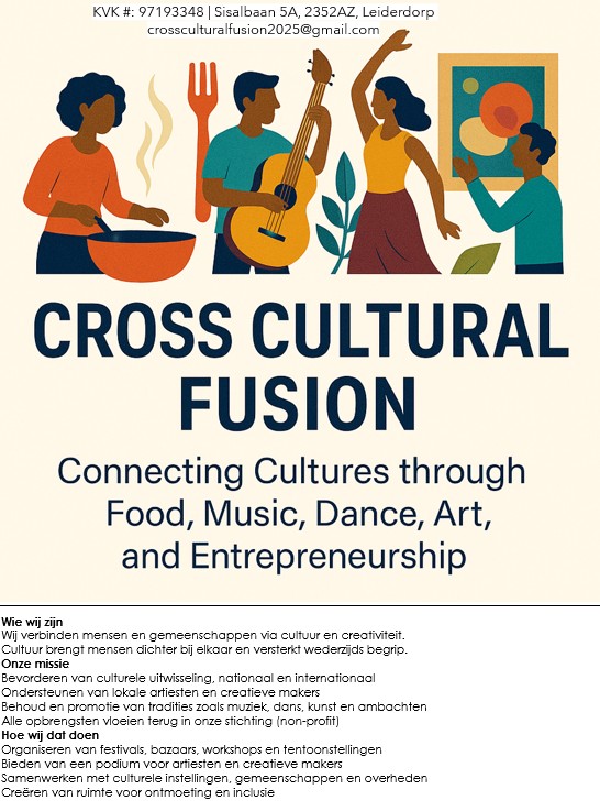 Poster Stichting Cross Cultural Fusion